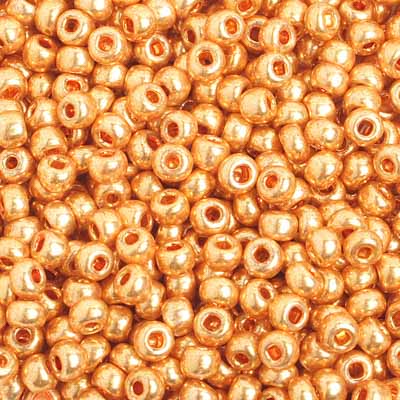 CZECH SEED BEAD 6/0 METALLIC GOLD