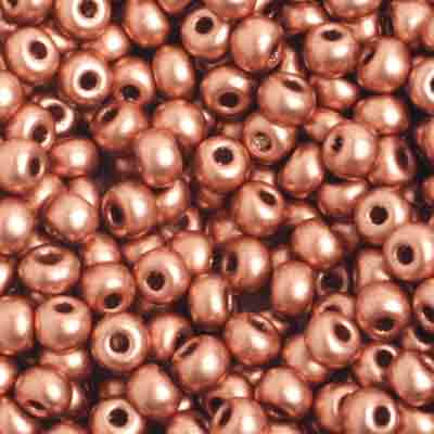 CZECH SEED BEAD 6/0 METALLIC LT. COPPER