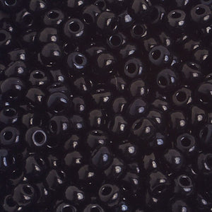 CZECH SEED BEAD 6/0 OP BLACK