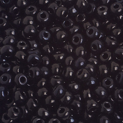CZECH SEED BEAD 6/0 OP BLACK