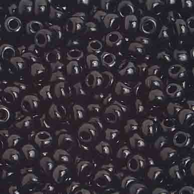 CZECH SEED BEAD 8/0 OP BLACK