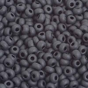 CZECH SEED BEAD 8/0 OP MATTE BLACK