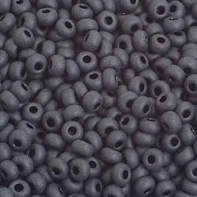 CZECH SEED BEAD 8/0 OP MATTE BLACK