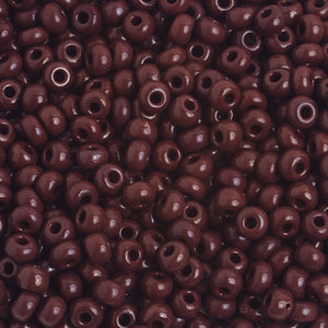 CZECH SEED BEAD 6/0 OP DARK BROWN
