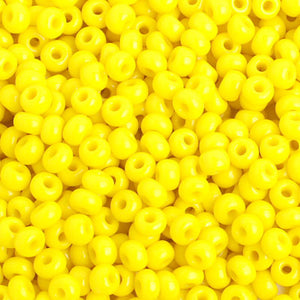 CZECH SEED BEAD 6/0 OP LEMON YELLOW
