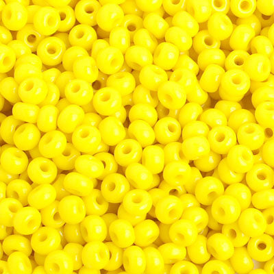 CZECH SEED BEAD 6/0 OP LEMON YELLOW