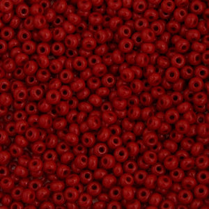 CZECH SEED BEAD 6/0 OP MED/DK RED