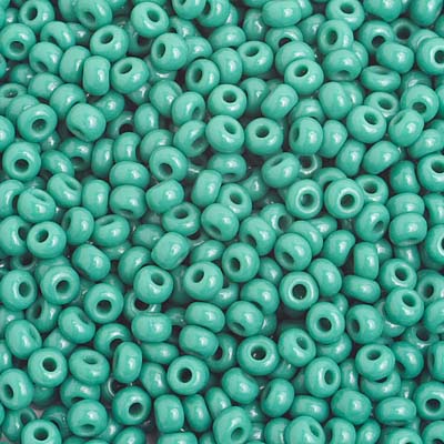CZECH SEED BEAD 8/0 OP MED/DARK GREEN