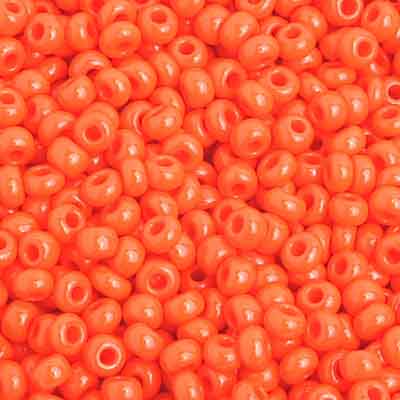 CZECH SEED BEAD 8/0 OP ORANGE