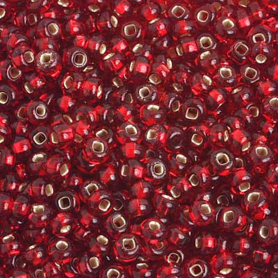 CZECH SEED BEAD 6/0 S/L RED