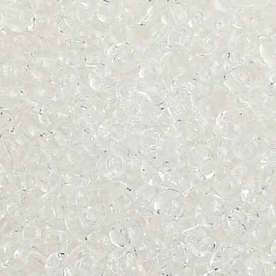 CZECH SEED BEAD 8/0 TRANS. CRYSTAL